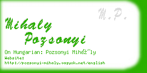 mihaly pozsonyi business card